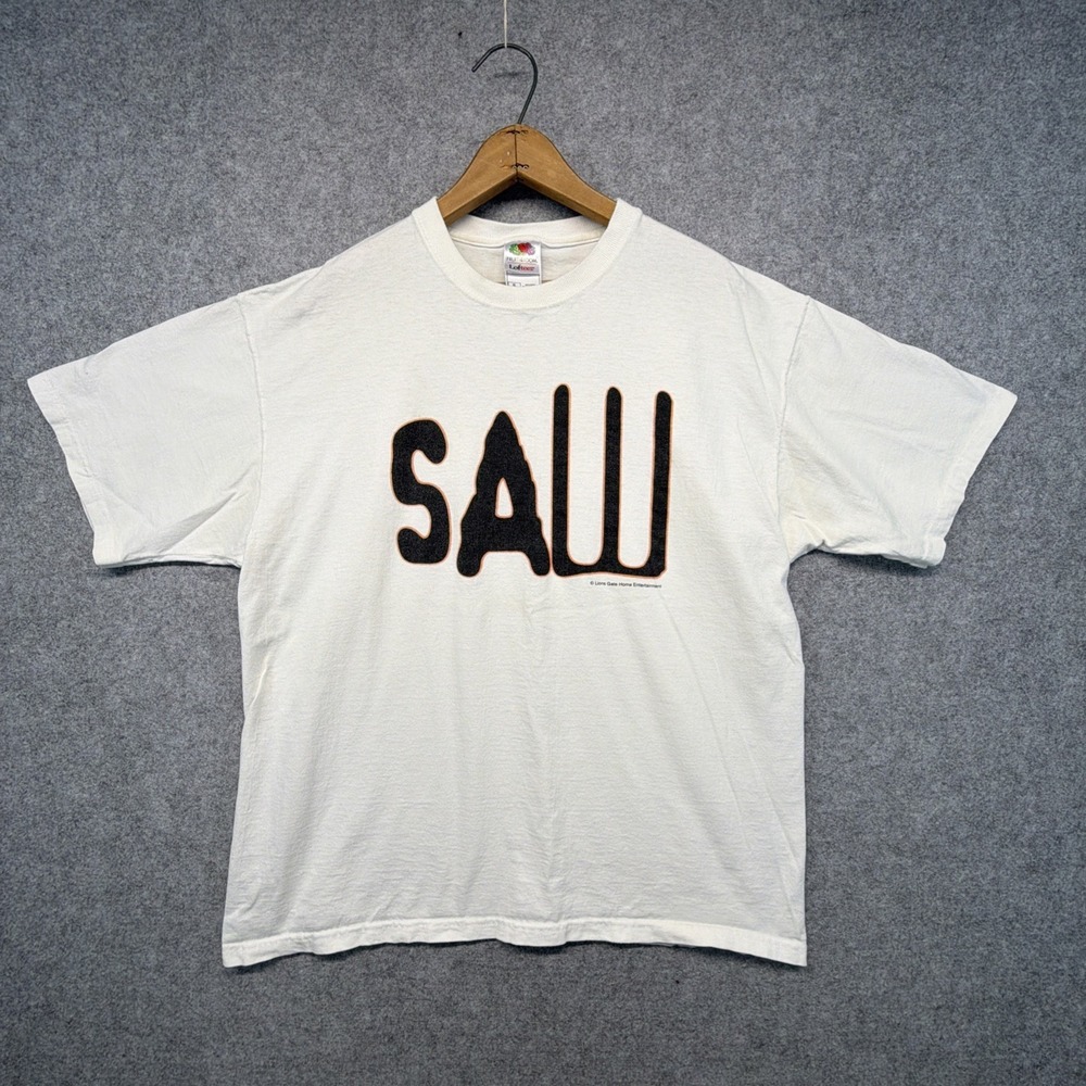 Vintage Saw Movie Promo Shirt Mens XL White Jigsaw 2005